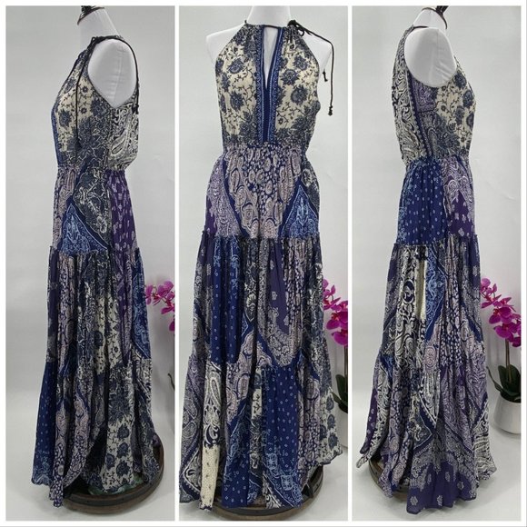 Ralph Lauren Dresses & Skirts - ✨ HP✨ Halter Dress NWT Paisley Bandana Halter Maxi